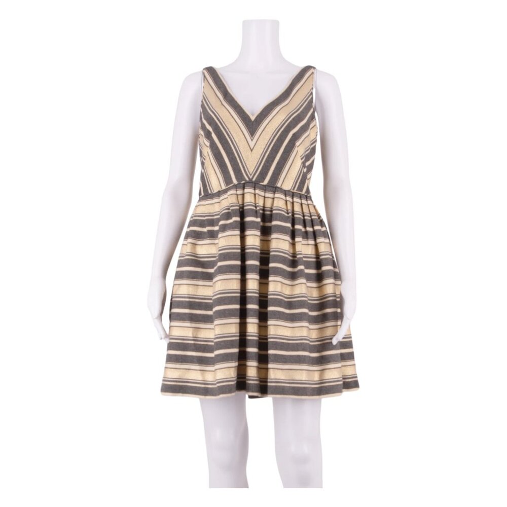J.Crew Women's Skateboard Style Color-Contrasting Short-Sleeved Sleeveless Dress